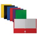 Better Office Products 2 Pocket Paper Folders Portfolio, Letter Size, Assorted Primary Colors, 100PK 80100-stickerless